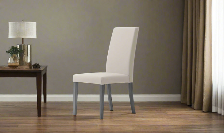 ESF Italia Vulcano Fabric Upholstered Dining Chair In Gray- Jennifer Furniture