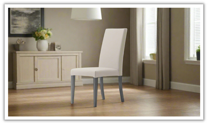 ESF Italia Vulcano Fabric Upholstered Dining Chair In Gray- Jennifer Furniture