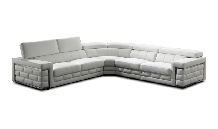 Enamor L-Shaped Leather Sectional Sofa