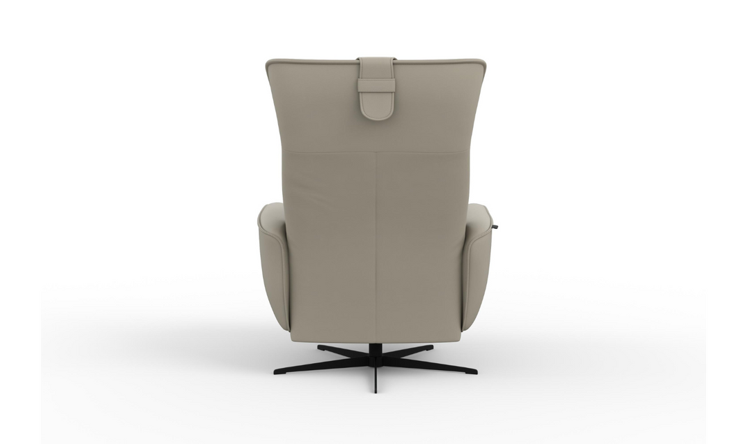 Fjords Axel Leather Power Recliner Chair with Swivel Glider Base