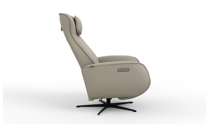 Fjords Axel Leather Power Recliner Chair with Swivel Glider Base