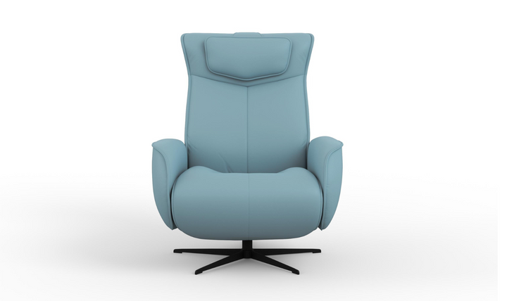 Fjords Axel Leather Power Recliner Chair with Swivel Glider Base