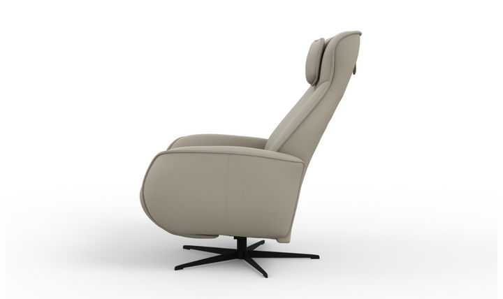 Fjords Axel Leather Power Recliner Chair with Swivel Glider Base