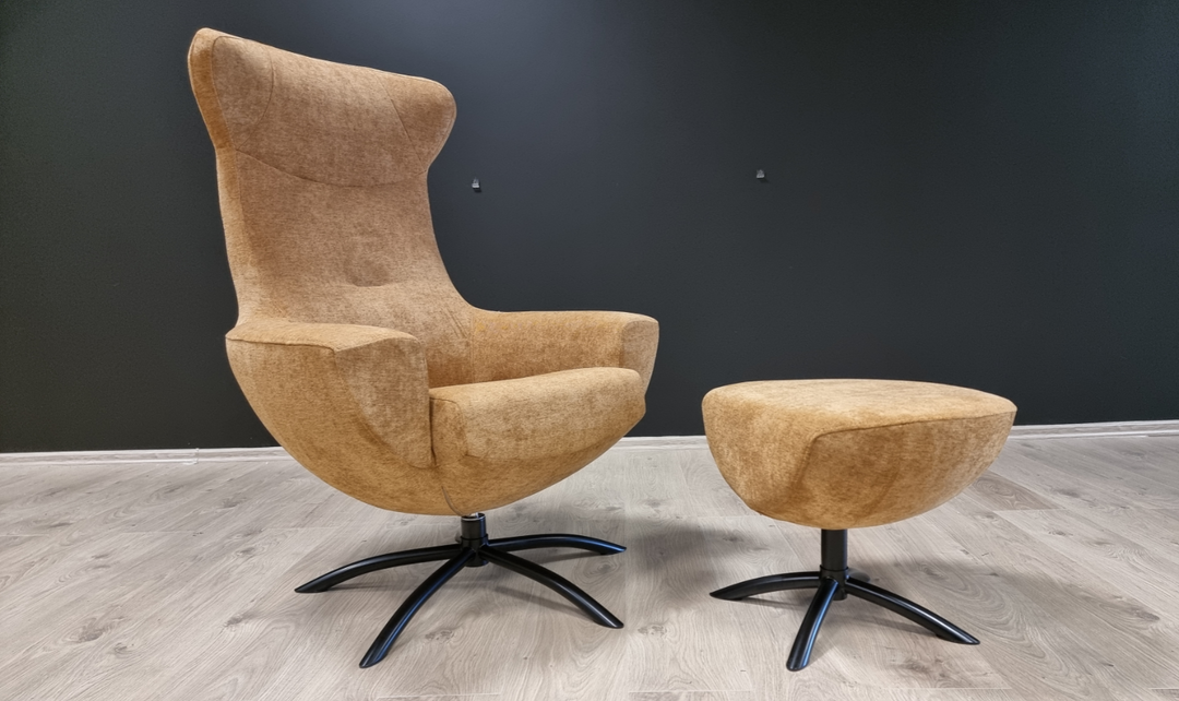 Fjords Baloo Swivel Fabric Chair and Ottoman