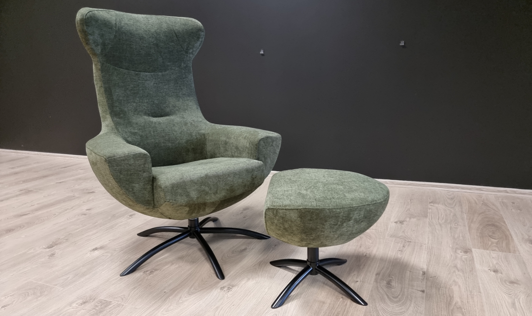 Fjords Baloo Swivel Fabric Chair and Ottoman