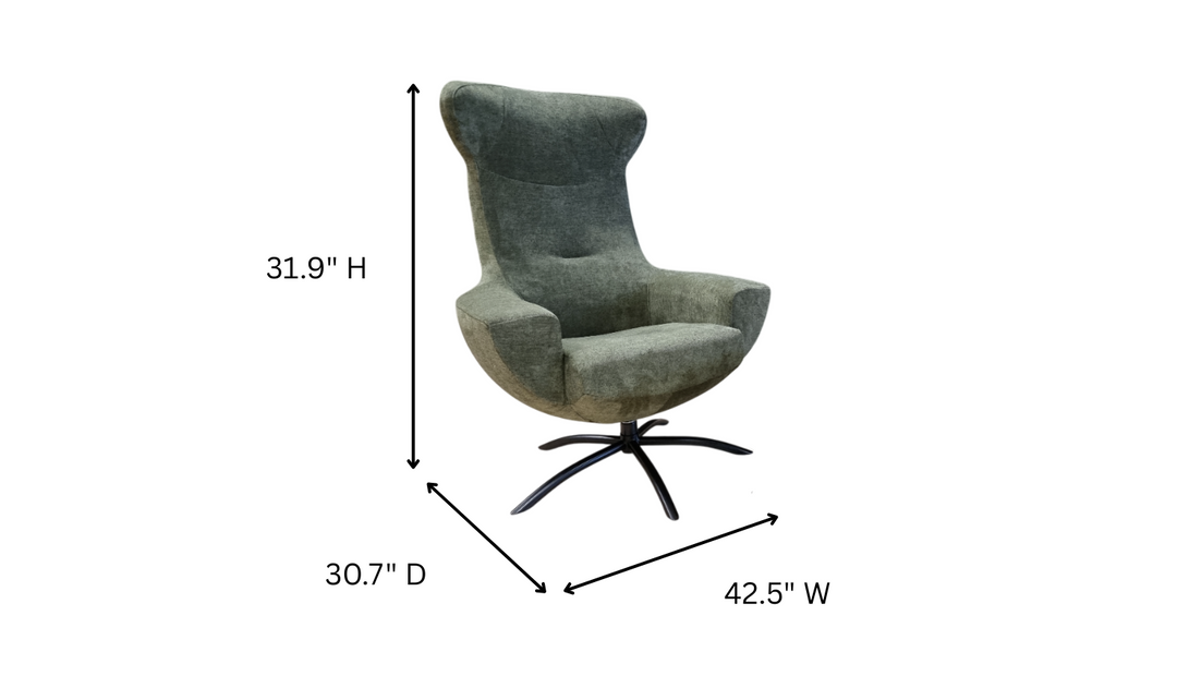 Fjords Baloo Swivel Fabric Chair and Ottoman