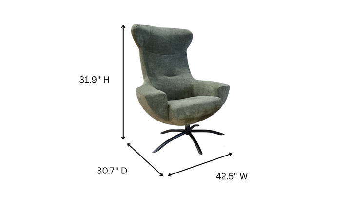 Fjords Baloo Swivel Fabric Chair and Ottoman