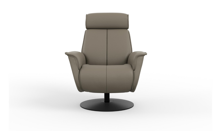 Fjords Bo Leather Power Recliner Chair with Swivel Glider Base