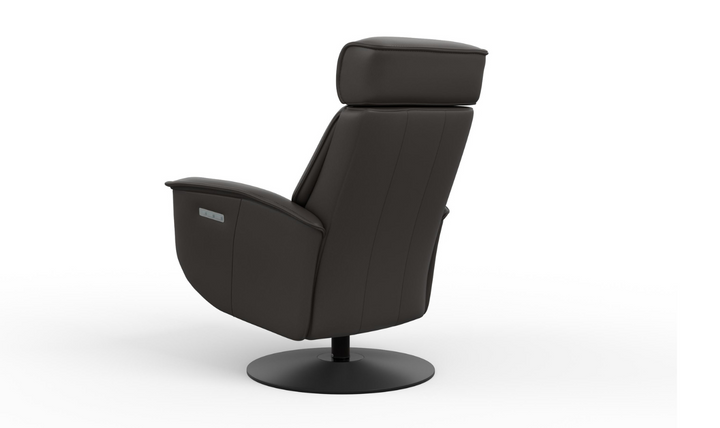 Fjords Bo Leather Power Recliner Chair with Swivel Glider Base