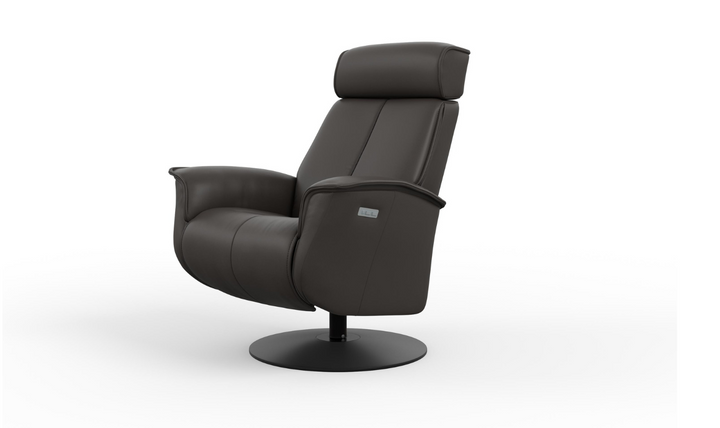 Fjords Bo Leather Swivel Glider Power Recliner Chair-Jennifer Furniture