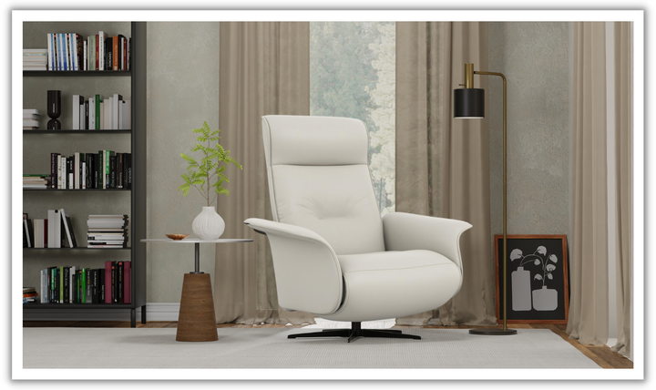 Fjords Finn Leather Swivel Glider Power Recliner Chair-Jennifer Furniture