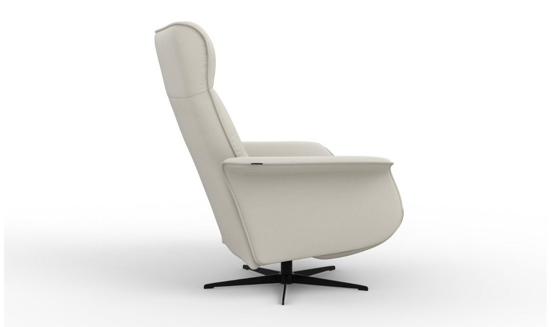 Fjords Finn Leather Swivel Glider Power Recliner Chair-Jennifer Furniture