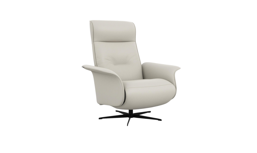 Fjords Finn Leather Swivel Glider Power Recliner Chair
