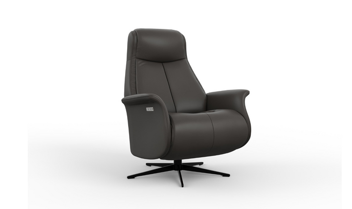 Fjords Jakob Leather Swivel Glider Power Recliner Chair-Jennifer Furniture