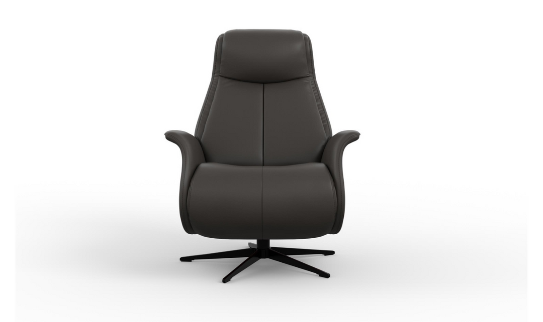 Fjords Jakob Leather Swivel Glider Power Recliner Chair-Jennifer Furniture