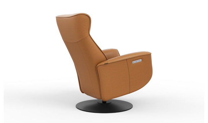 Fjords Oskar Leather Swivel Glider Power Recliner Chair-Jennifer Furniture