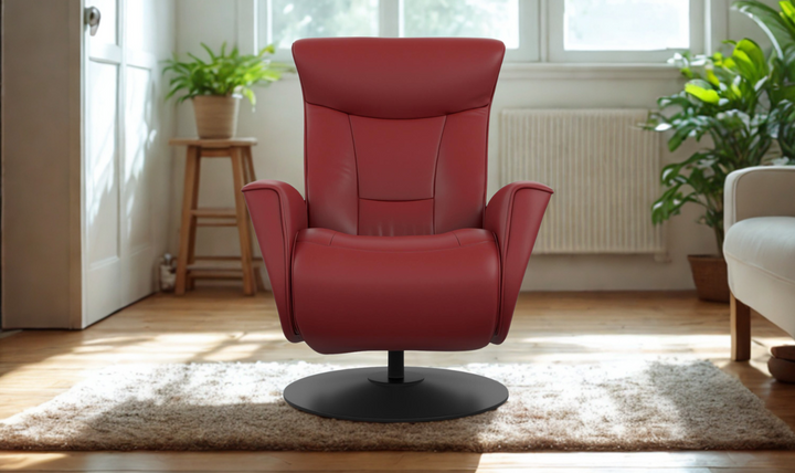 Fjords Oskar Leather Swivel Glider Power Recliner Chair-Jennifer Furniture