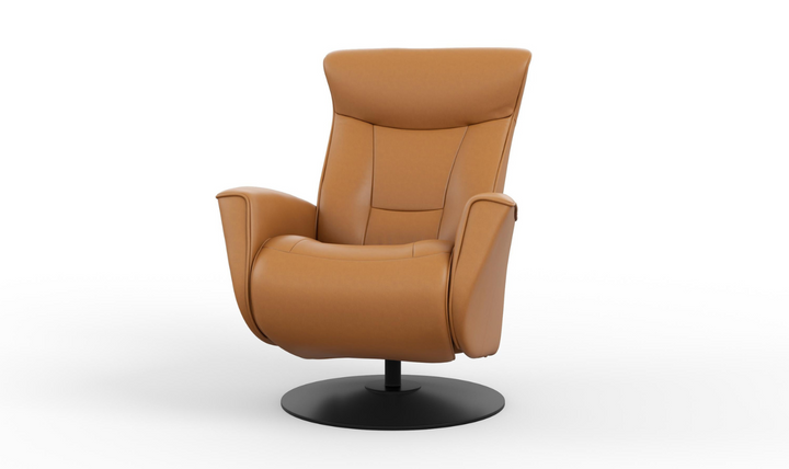 Fjords Oskar Leather Swivel Glider Power Recliner Chair
