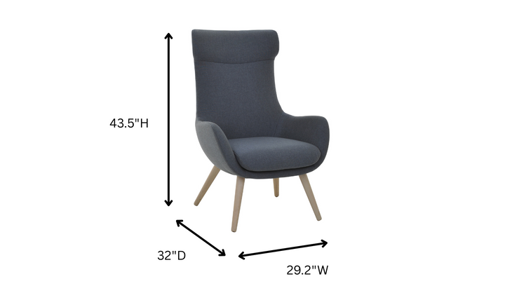 Fjords Skagen High Back Velvet Chair With Ottoman-jennifer furniture