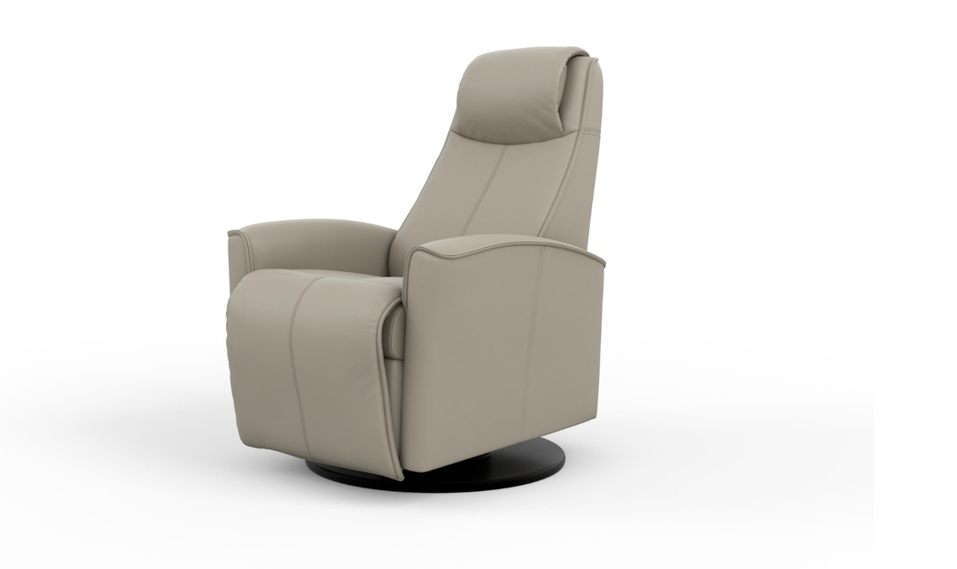 Fjords Urban Leather Swivel Glider Power Recliner Chair in Two Sizes-Jennifer Furniture