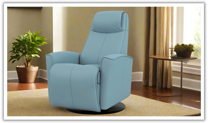 Fjords Urban Leather Swivel Glider Power Recliner Chair in Two Sizes-Jennifer Furniture