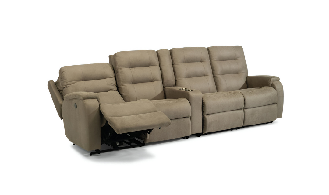 Flexsteel Arlo Fabric Power Reclining Sectional With Storage