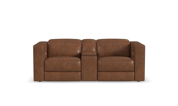 Flexsteel Austin Chestnut Brown Power Recliner Living Room Set-jennifer furniture