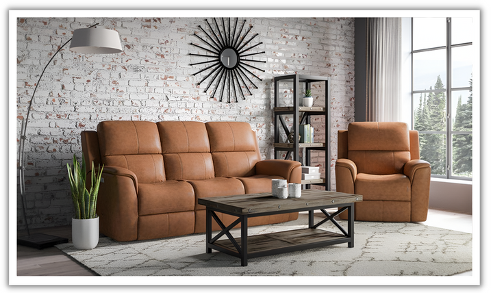 Flexsteel Henry Leather Power Recliner Living Room Set-jenniferfurniture
