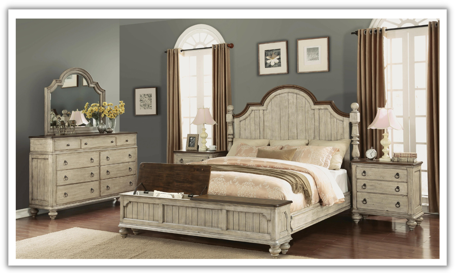 Flexsteel Plymouth Poster Bedroom Set – Jennifer Furniture