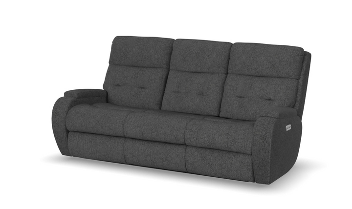Flexsteel Strait Power Reclining Sofa With Power Headrests-jenniferfurniture