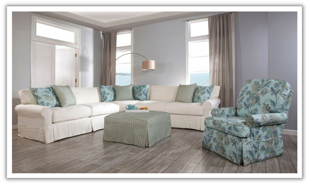 Four Seasons Daniel L-Shaped Slipcovered Modular Sectional Sofa
-jenniferfurniturecom