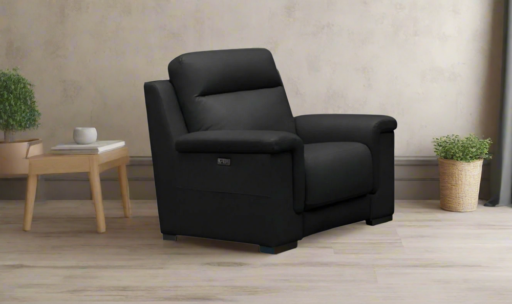 Gio Italia Dakota Power Recliner Chair in Black with USB Port