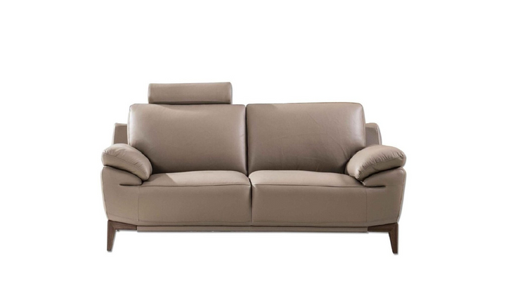 Galina Leather Upholstered Loveseat with Adjustable Headrests