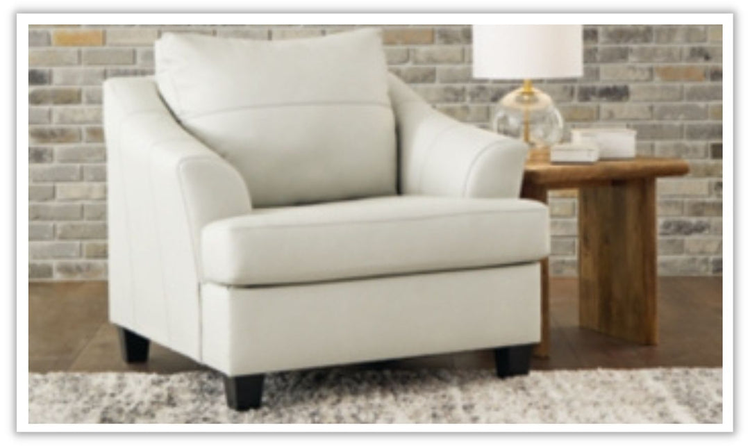 Modern Heritage Genoa Oversized Leather Stationary Chair