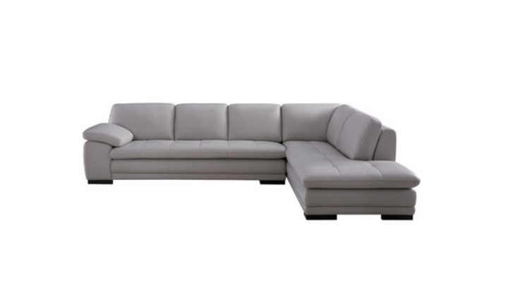 Gio Italia Block 4-Seater Leather Sectional Sofa with Chaise