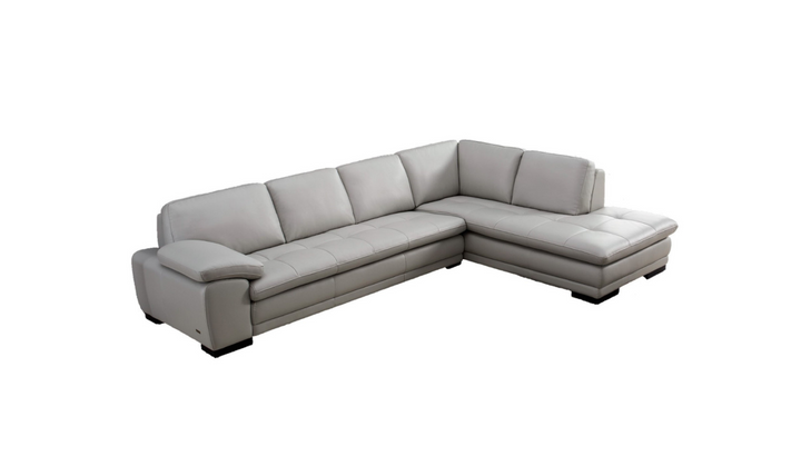 Gio Italia Block 4-Seater Leather Sectional Sofa with Chaise
