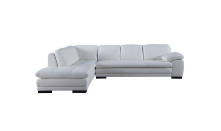 Gio Italia Block 4-Seater Leather Sectional Sofa with Chaise