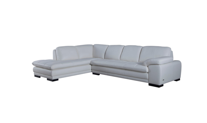 Gio Italia Block 4-Seater Leather Sectional Sofa with Chaise