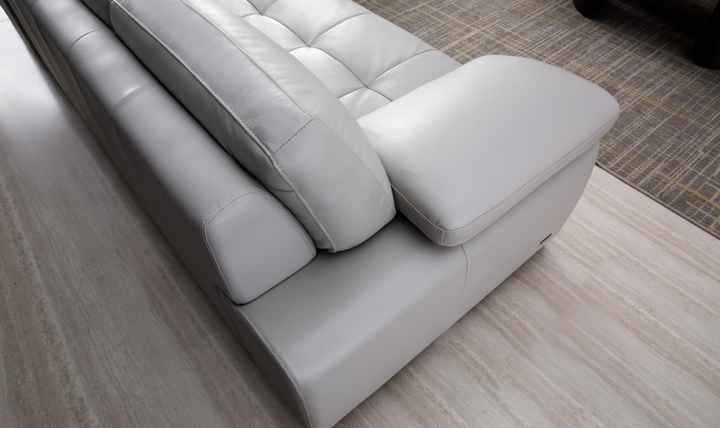 Gio Italia Block 4-Seater Leather Sectional Sofa with Chaise