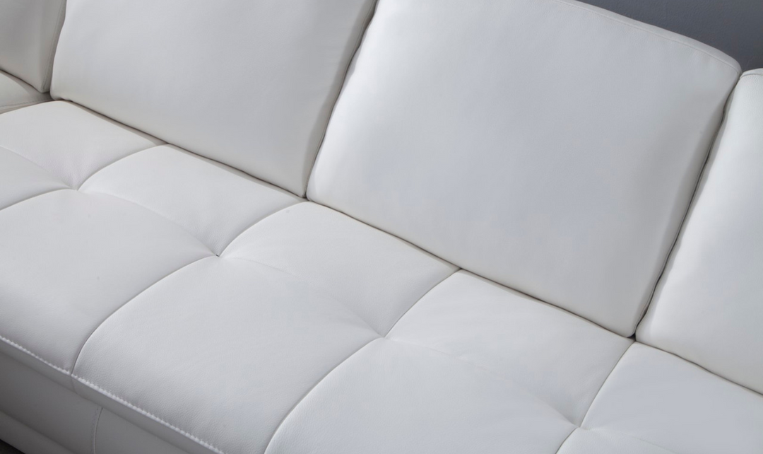 Gio Italia Block 4-Seater Leather Sectional Sofa with Chaise