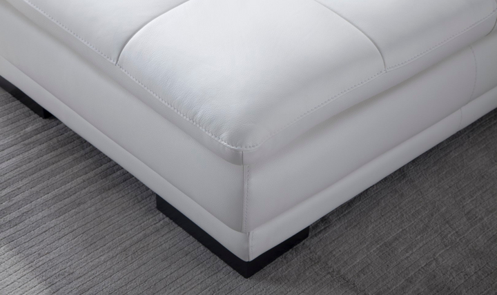 Gio Italia Block 4-Seater Leather Sectional Sofa with Chaise