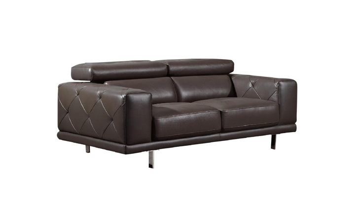 Gio Italia Faby Leather Sofa with Adjustable Headrests