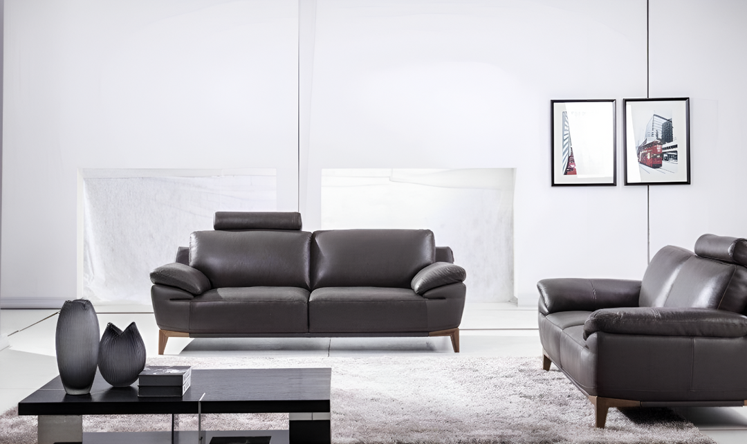 Gio Italia Galina 2-Seater Leather Sofa with Adjustable Headrests