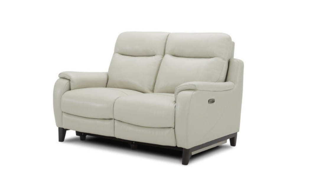 Gio Italia Leonard Dual Power Reclining Leather Loveseat with USB Port