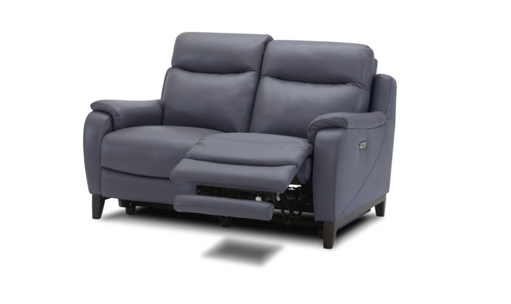 Gio Italia Leonard Dual Power Reclining Leather Loveseat with USB Port