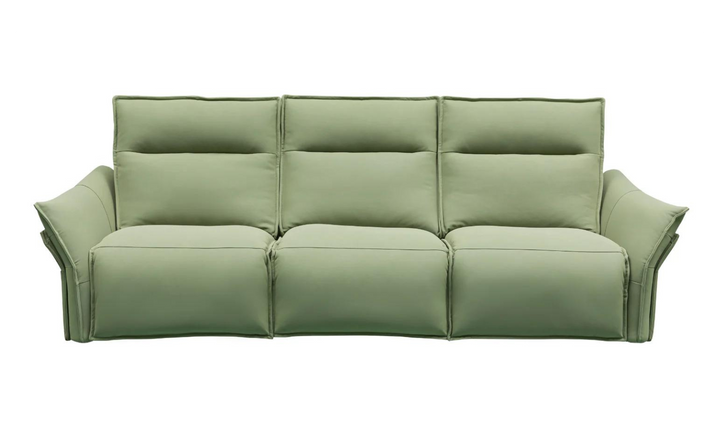 Klaussner Vittoria 3-Seater Leather Power Reclining Sofa in Green