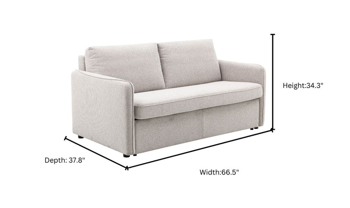 Jennifer Smart Full Sleeper Sofa With Memory Foam Mattress
