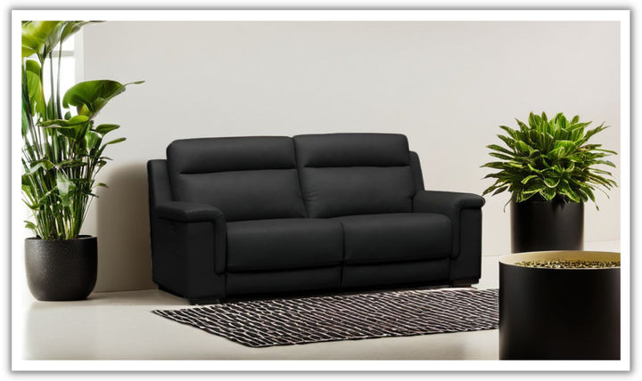 Klaussner Dakota Power Recliner Sofa With USB Port in Black