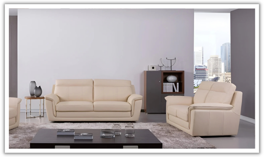 Gio Italia Eloise Traditional Tufted Leather Living Room Set (2 Pieces / 3 Pieces)