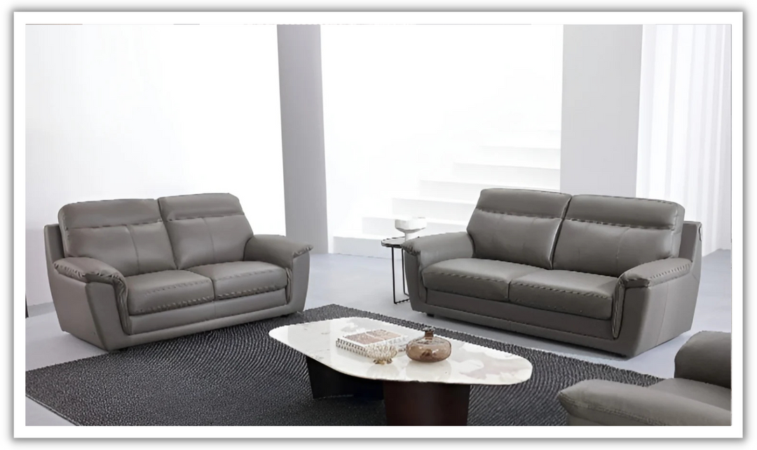 Gio Italia Eloise Traditional Tufted Leather Living Room Set (2 Pieces / 3 Pieces)